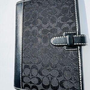 COACH Black Monogrammed Notebook